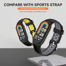 矽膠錶帶，適用於小米手環 8 9 10，運動手錶錶帶手環替換件，相容於 Mi Band 10 9 8 手腕配件 - Compatible With Xiao Mi band 8/9/10 - 查看 10