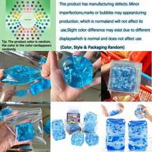 1個新款 Squishy-Curiosities 馬卡龍色透明果凍方塊捏捏玩具，超柔軟亮面透明紓壓玩具，緩解壓力與焦慮，迷你冰塊指尖玩具，適合成人辦公室紓壓，便攜口袋旅行裝飾 - 彩色 - 查看 8