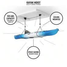 Kayak Hoist Quality Garage Storage Canoe Lift With 125 Lb Capacity Even Works As Ladder Lift-XY707975 - Multicolor - View 3