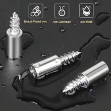 100/10PCS Self Tapping Screw Layer Plate Holder Wardrobe Septum Brackets Fixed Screw Shelf Support Pegs With Non-Slip Sleeve - One-piece Self-tapping Screw - View 3