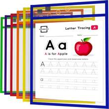 Reusable Large File Bag, 35.61cm Long, With Whiteboard Marker, Multiple Colors, Practical And Durable, Suitable For Teacher Teaching And Document Recording - A - View 6