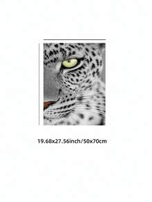 1 pieza Póster de arte de pared sin marco con ojo de leopardo en blanco y negro, póster de animal estético para decoración de apartamento, sala de estar, dormitorio, vuelta a la escuela, pósteres divertidos, artículos esenciales para dormitorio - ojos de leopardo - Ver 12