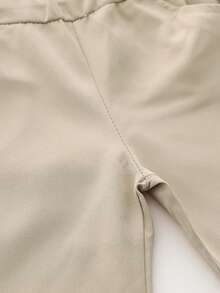 2件組兒童春秋刺繡熊領長袖上衣與長褲套裝 - 白色 - 查看 7