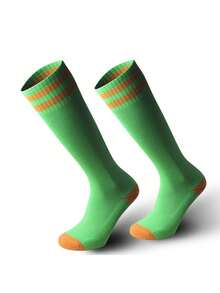1 Pair Children's Striped Football Socks, Long Tube Thick Towel Bottom Professional Sports Socks, Suitable For Football, Running, First Day Of School - Multicolor - View 12