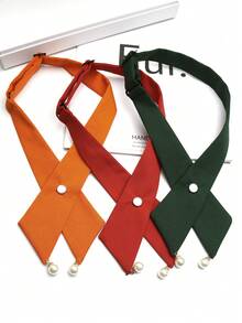 1pc Women's Bow Tie Suitable For Preppy Style Shirts, Casual Streetwear, Daily Wear, Party, Gift - Multicolor - View 2