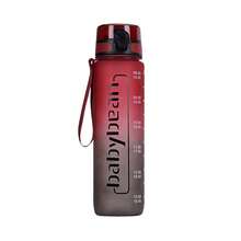 1pc 32oz/1000ml Gradient Large Letter Frosted Leak-Proof Sports Water Bottle, With Time Marker, Carrying Strap For Outdoor Sports, Cycling, Birthday & Holiday Gift - Multicolor - View 20