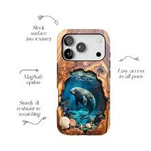 Manatee Design Phone Case, Ocean-Themed Case For IPhone Galaxy Pixel. - 圖片1Pcs - 查看 2