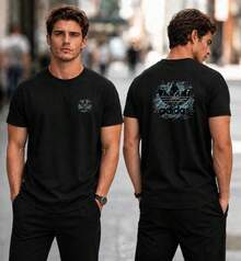 Chemise pour hommes, tenue d'été pour hommes, t-shirt, hauts d'été, hauts pour hommes, tenue d'été pour hommes, hauts pour hommes, t-shirt, tenue d'été pour hommes, tenue d'été pour femmes - Noir - Voir 2