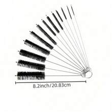 10pcs/Set Water Bottle Brush Set - Metal Straw Cleaner - Stainless Steel Extra Long Brush, Cleaning Small Brush Ultra-Fine Stainless Steel Extended Soft Bristle Test Tube Brush, Industrial Cleaning Small Brush Tool, Used For Cleaning Reusable Straws, Water Bottles And Pipes, Home Decor, Home Supplies, Household Essentials, Gift For Women, Gift For Men, Gift For Mother, Gift For Father, Gift For Grandfather, Gift For Grandmother - Multimodal - View 3