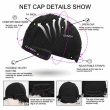 Short Black Curly Layered Synthetic Wig, Unisex Adult Style, Natural Look High Temperature Fiber, Adjustable Elastic Net Cap, Heat Resistant, 150% High Density, 100% Breathable Elastic Net Cap - Multicolor - View 8