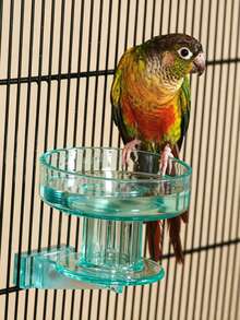 適用於鸚鵡籠的鳥浴盆－懸掛式鳥浴盆、鸚鵡洗澡盒、鳥籠配件鳥浴用品、可攜式鳥浴餵食器（適合鸚鵡） - B型 - 查看 3