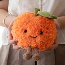 1pc Cute Small Citrus Plush Doll, Soft And Comfortable Polyester Filling, Rabbit Fur Fabric, 3D Full Shape, Suitable For Home Decor, Children's Halloween Gift Exchange Halloween - Multicolor - View 4