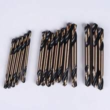 Juego de 15 brocas helicoidales M43 de cobalto, brocas de acero de alta velocidad de 3.2/4.2/5.2mm, adecuadas para acero inoxidable, metal duro, hierro y hierro fundido, juego de perforación profesional con vida útil prolongada - Broca de doble extremo que contiene cobalto - Ver 3