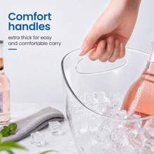 4PCS 4/8L Clear Ice Bucket Large Capacity, Perfect For Parties, Picnics & Daily Kitchen Use, Versatile Drink Tub - View 2