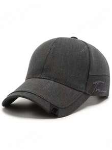 1pc Men's Embroidered Baseball Cap - Dark Grey - View 2