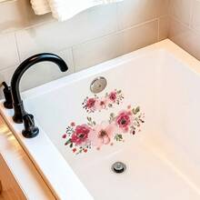 1pc, Fully Transparent Wall Sticker, Floral, Removable Waterproof PVC Sticker, Suitable For Wall Decoration, 7.8x11.4inch - Multicolor - View 3
