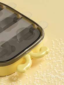 Mini Cartoon Silicone Popsicle Mold With Sticks, Summer DIY Frozen Treat Tool - Yellow - View 6