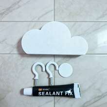 1pc Cloud HOME Wall Mounted Key Holder Entryway Storage Rack Decor With Hooks For Keys, No Drilling Required, Home Living Room Decoration - Multicolor - View 7