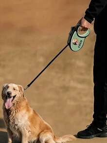 Customizable Retractable Dog Leash With Personalized Name And Photo, Customized Pet Gift, Personalized Dog Walking Accessory, Durable ABS Material, Anti-Tangle, Suitable For Small Dogs, Medium Dogs And Cats, Bright Colors, Customized Personalized Gift For Pet Lovers - Multicolor - View 5