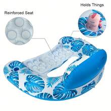 Pool Floating Bed With Canopy - Adult Inflatable Pool Float Chair, Pool Water Chair, Pool Lounge Chair With Cup Holder, Pool Toy Party Floating Bed, Suitable For Adults - Floating Rafts - View 6