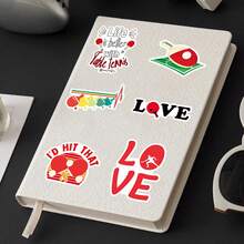 50pcs Table Tennis Sports Stickers Creative Luggage Skateboard Tablet Cartoon Decorative Decals - 50 Ping Pong Balls - View 9