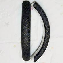 2件組個性化防滑方向盤套,仿刺繡波浪圖案,簡易安裝,無內環,適用於汽車/MPV/SUV/RV/皮卡/廂型車/D型/O型/圓形方向盤 - 個性波浪花紋 - 查看 15