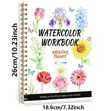 Spiral Bound Watercolor Floral Practice Book, Thick Paper, Beginner-Friendly Guide, Daily Art Practice,Enhancing Creativity, Beautifully Designed - Single Piece - View 3