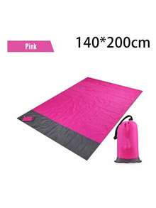 1pc Waterproof Beach Mat, Portable Quick-Fold Picnic Blanket With Drawstring Pocket, Sand-Resistant Polyester Outdoor Camping Mat, Suitable For Beach, Park, Travel, Home Use - Multicolor - View 9