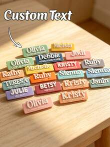 Personalized Colorful Letter Brooch, Customized Name Pendant Suit Lapel Pin, Decoration For Shirt And Jacket, Unique Gift For Teachers And Women - Multicolor - View 2