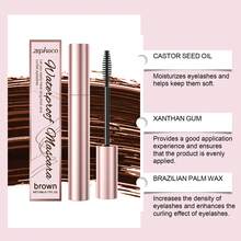 zephoco 5ml Curling Mascara Eyelashes Black Brown Natural Lengthening Thick Long Lasting Waterproof Sweatproof Durable Non-Smudge Slender Tubing Mascara Eyelashes Cosmetics Tools - Brown - View 10