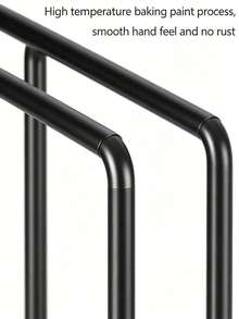 Large Capacity Steel Space-Saving Hanging Clothes Rack Stackable Shelf - Detachable Heavy Duty Metal Storage Rack, Modern Vertical Standing Rack, Wall-Mounted, Sturdy And Stylish, Easy To Assemble, Suitable For Closet/Laundry Room/Bedroom, Ideal For Small Spaces And Home Decor - Multicolor - View 10