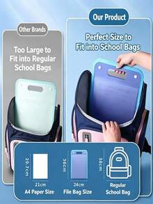 1pc Portable Expanding File Folder, A4 Large‑Capacity Accordion‑Style Document Organizer - 13 Layers Bag,Imple Multi-Layer Accordion Folder,Expandable Transparent Waterproof Portable File Pouch,School File Storage Back To School - Accordion Folder - View 7