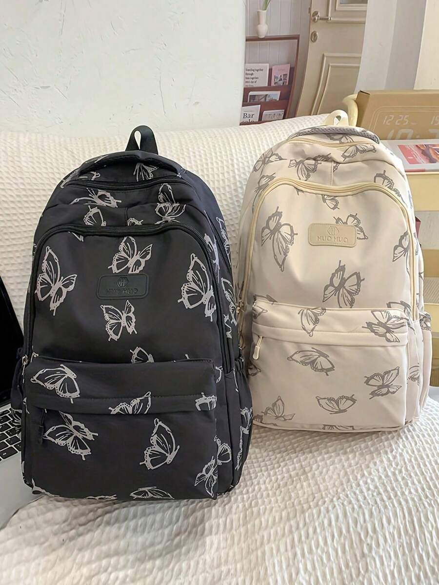 Large Capacity Women's Backpack, Minimalist Bow Design, Versatile Fashion, Small Casual Corduroy Mom Bag, Suitable For Students