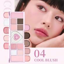 PERIPERA All Take Mood Like Palette #04 Cool Blush 1 盤，多功能冷調眼影腮紅打亮盤，冰感紫灰色調，適合橄欖色與冷色調膚色，日常旅行妝容與新手使用 - 04 冷調腮紅粉 - 查看 7