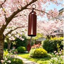 Vintage Bell Metal Wind Chime Decorative Hanging Ornament With Decorative Chain, Outdoor Garden Hanging Decor, Perfect For Home Decor, Yard Decor And Balcony Decor, Christmas Decor, Holiday Decor - Retro Wind Chimes - View 3