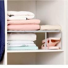 Estantería de almacenamiento expandible blanca y gris, estantería para zapatos, estantería de almacenamiento de cocina, estantería de almacenamiento multifuncional, adecuada para almacenamiento de cocina, almacenamiento de armario de zapatos, almacenamiento de armario, almacenamiento de baño, almacenamiento de cosméticos, almacenamiento de escritorio, diseño de malla, drenaje - Multicolor - Ver 5