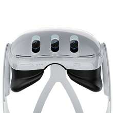 AOLION Quest 3S VR 替換頭帶，Quest 3 眼鏡/頭戴式裝置可調式 Elite 頭帶，保護殼、水晶外殼、鏡片蓋、鋼化玻璃螢幕保護貼、搖桿帽套組 - 無色 - 查看 8