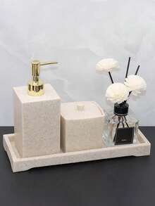 High-End Jewelry Tray Decorative Storage Tray Organizer Ornament Bathroom Toiletries Tray Multi-Functional Display Tray Vanity Organization Solve Multiple Storage Problems Home Decor - Sandstone - View 10