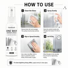 One-Way Mirror Privacy Spray, Anti-Peeping Spray For Car Windows And Home Glass, One-Way Visible Nano Protective Coating - White - View 5