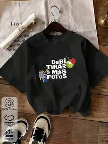 Nouveau t-shirt d'été à col rond avec motif DTMF, à manches courtes, t-shirt polyvalent décontracté pour femmes, style urbain, simple et amusant, vêtement sportif rétro Y2K, tenue tendance pour l - Noir - Voir 8