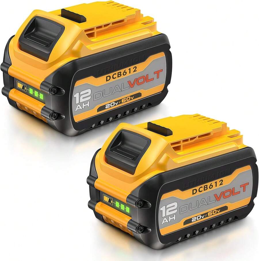 True 12000mAh Replacement For 20V/60V Max Battery, High Capacity Lithium Batteries Compatible With DCB606 DCB609 DCB612 DCB200 DCB206 DCB207 Series Cordless Power Tools - Multicolor - View 1