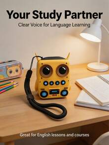 WESTMADE 1pc Yellow Cute Owl High-Quality Hands-Free Call Wireless Bluetooth Speaker, Built-In Microphone, TF Card Slot, Bluetooth Connection, Suitable For Kids Listening To Music, Courses, Stories, Radio, Gift For Children - Yellow (high Quality) - View 4
