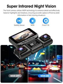 可選 32GB 記憶卡 / WiFi 3/4 通道行車記錄器，配備 1080P 全高清前置攝影機與 720P 後置及側向攝影機，高速 WiFi 支援即時回放、快速分享與快速影片匯出，捕捉清晰高清駕駛細節 - 行車記錄儀 - 查看 4
