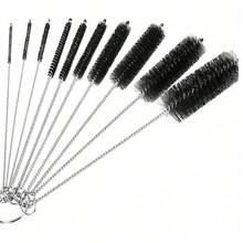10pcs/Set Water Bottle Brush Set - Metal Straw Cleaner - Stainless Steel Extra Long Brush, Cleaning Small Brush Ultra Fine Stainless Steel Extended Soft Bristle Test Tube Brush, Industrial Cleaning Small Brush Tool, For Cleaning Reusable Straws, Water Bottles And Pipes, Home Decor, Home Supplies, Household Essentials, Gift For Women, Gift For Men, Gift For Mother, Gift For Father, Gift For Grandfather, Gift For Grandmother - Multimodal - View 9