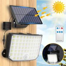 256 LED Solar Wall Light With Motion Sensor, Outdoor Solar Fence Street Light Garden Decor, 3 Working Modes, IP65, Street Light, Front Door, Split Solar Light With 5m Cable - 1PC - 查看 3