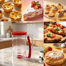 1pc Pancake Batter Dispenser With Handle, Pancake Batter Mixer, Perfect For Pancakes, Cupcakes, Waffles, Muffin Batter, Cakes, Cupcake Stands, Kitchen Utensils, Baking Tools - Multicolor - View 12