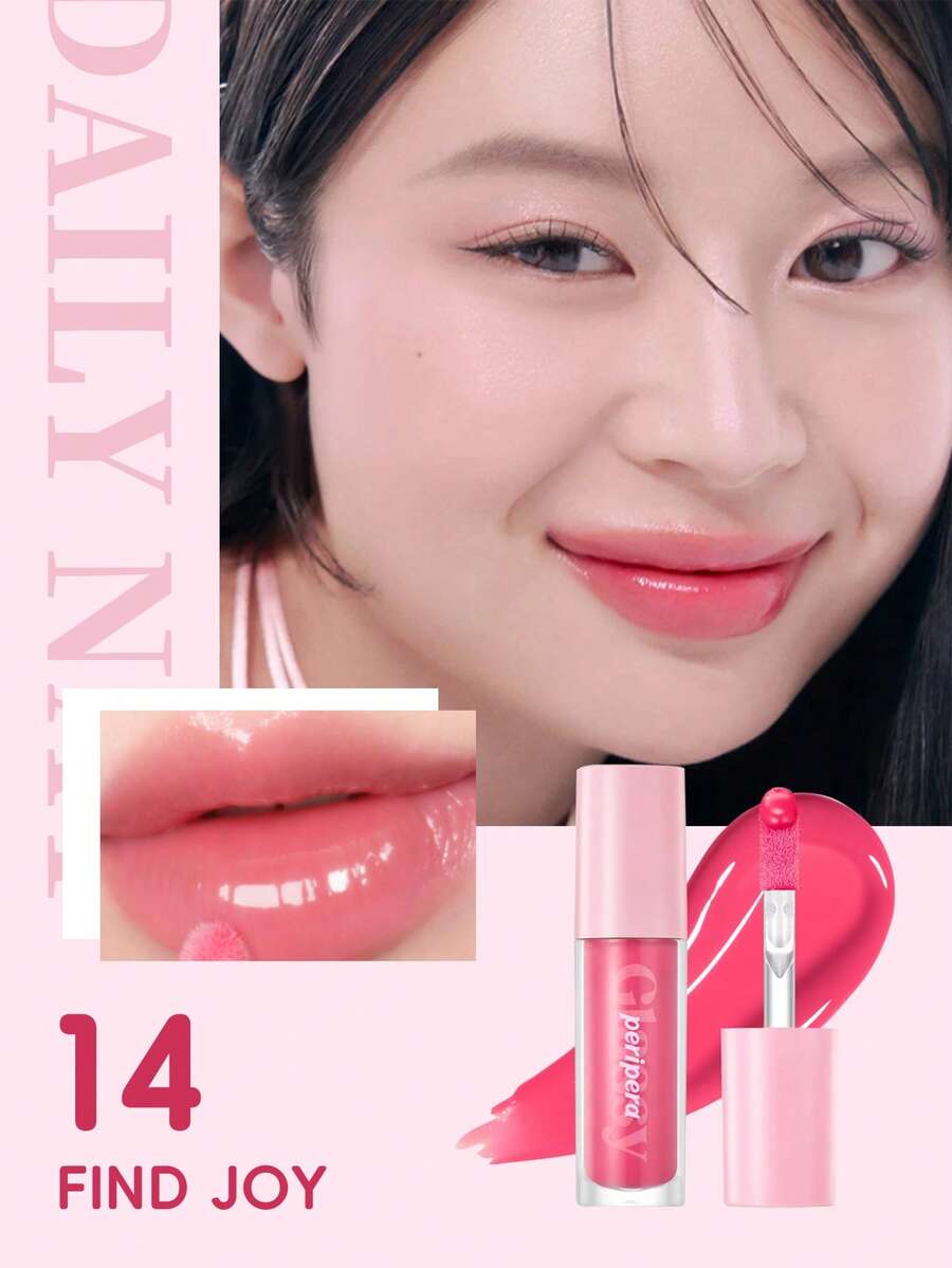 PERIPERA Ink Glasting 玻璃唇釉 #14 Find Joy 1支 4.5ml,清新櫻桃粉 玻璃感保濕亮澤 不黏膩 春夏柔美妝容 - 014 找到快樂 - 查看 1