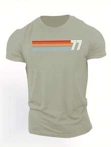 Men'S Summer T-Shirt With Short Sleeves From 1977 Retro Collection - 白色 - 查看 7