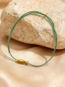 Beach-Style Lucky Carp Ankle Chain, Simple And Versatile, Hand-Woven In Red, Small Fish-Shaped Ankle Cord - Fish Anklet - View 5