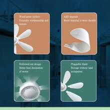 USB Hanging Fan DC 5V Air Circulation Fan 6 Detachable Blades Portable Hanging Fan Camping Fan Suitable For RV And Home - White - View 3